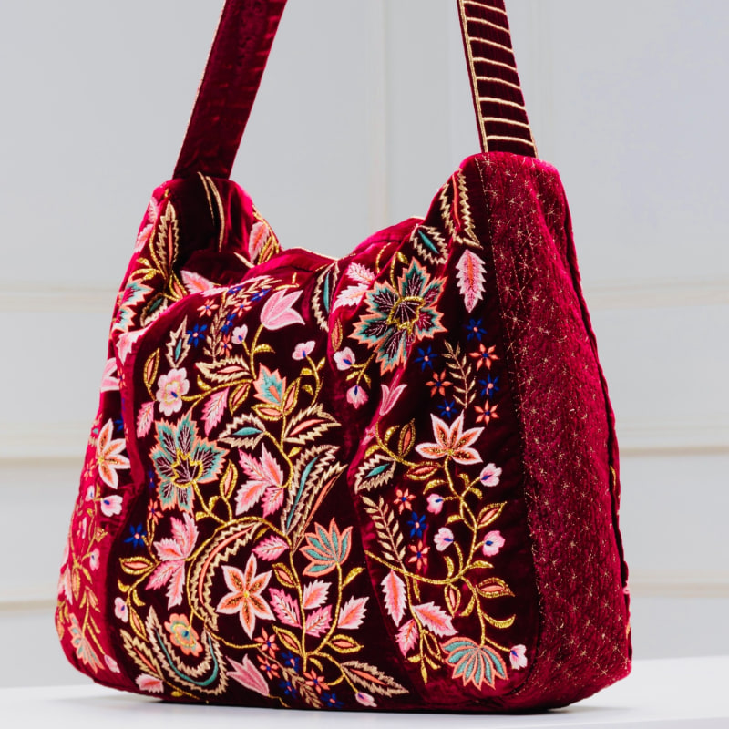 Thumbnail of The Wild Flower Tote - Red image