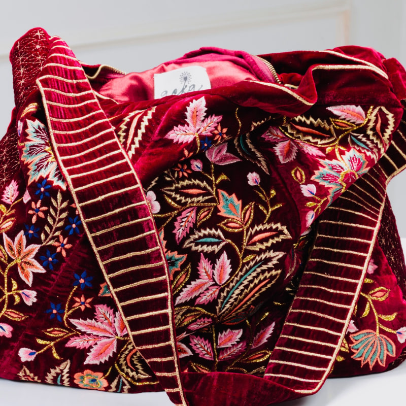 Thumbnail of The Wild Flower Tote - Red image