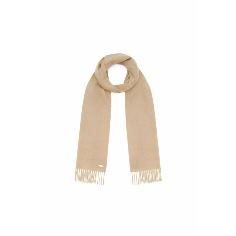 Classic wool scarf washed brown
