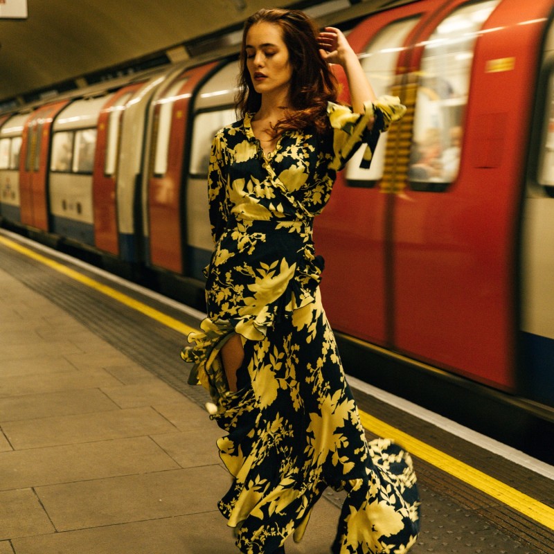 Thumbnail of The Wrap Dress Floral - Multicolour image