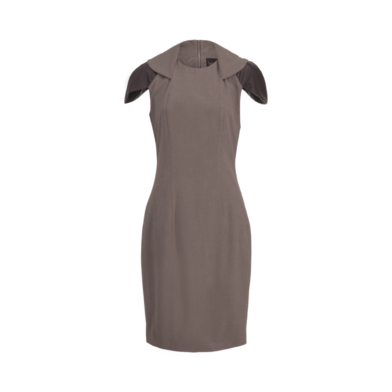 Thumbnail of The Zip Collar Dress - Gray image