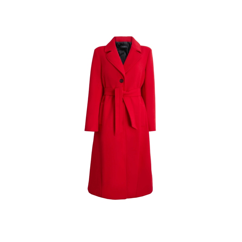 Red sales coat buttons