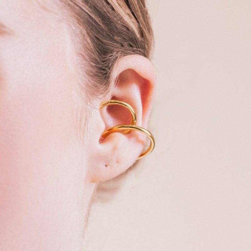 Thumbnail of Three Ear Cuff - Gold image