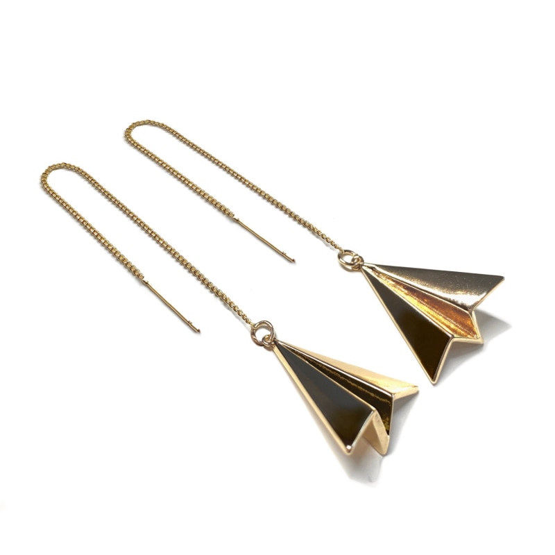 Thumbnail of Paper Airplane Earrings image