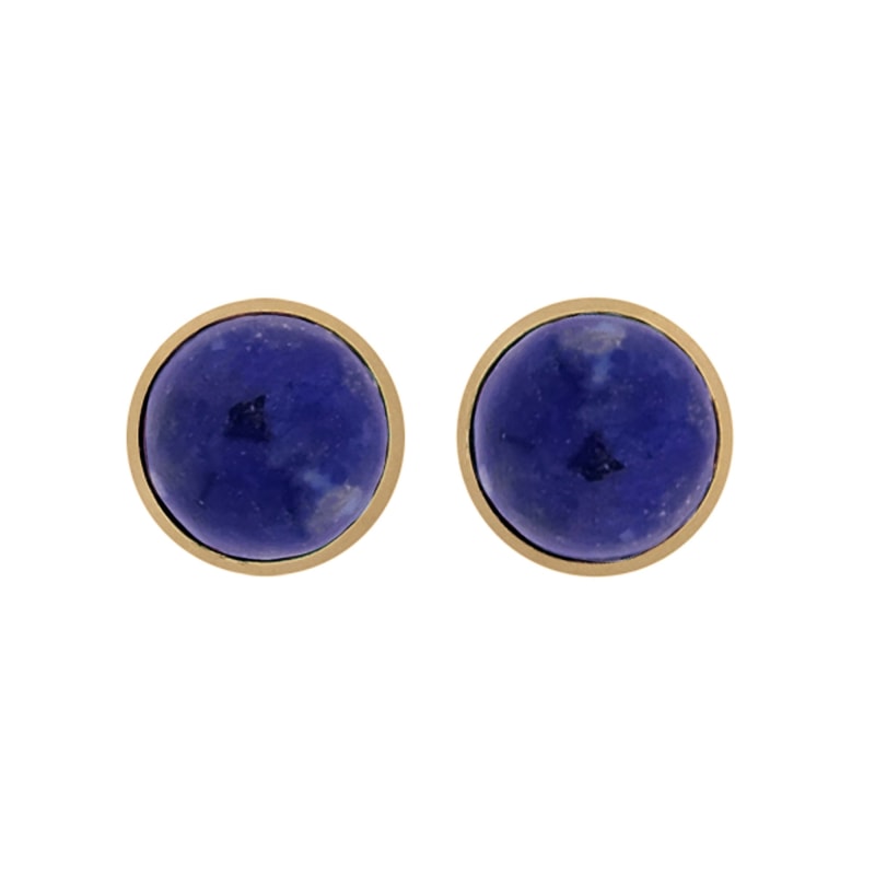 Thumbnail of Maya Interchangeable Gold Vermeil Stud Earrings - Lapis Lazuli image