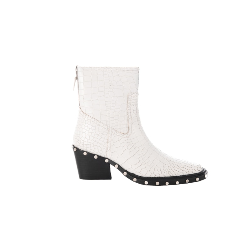 Thumbnail of Tia - White Croc Leather Boots image