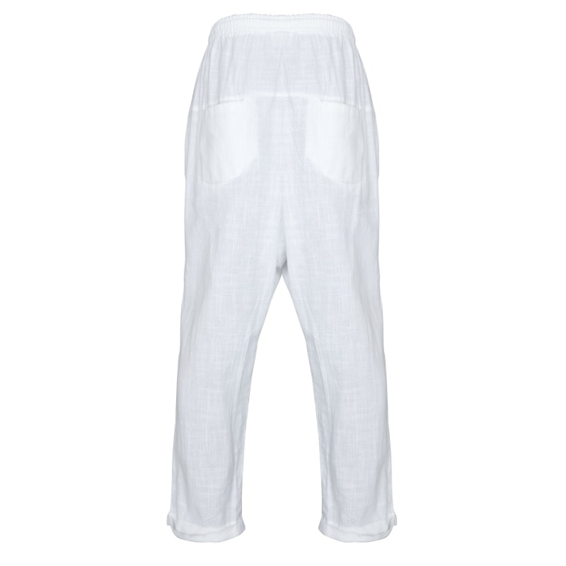 Thumbnail of Tied Linen White Pants image
