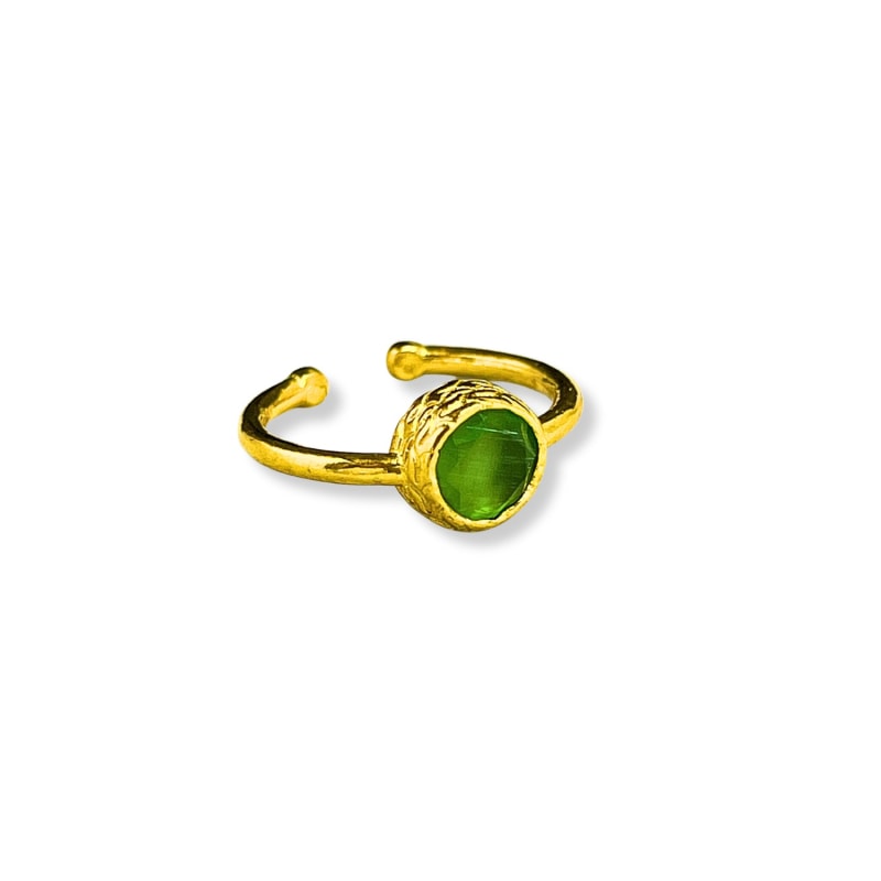 Tiger Eye Ring Green by Serabondy