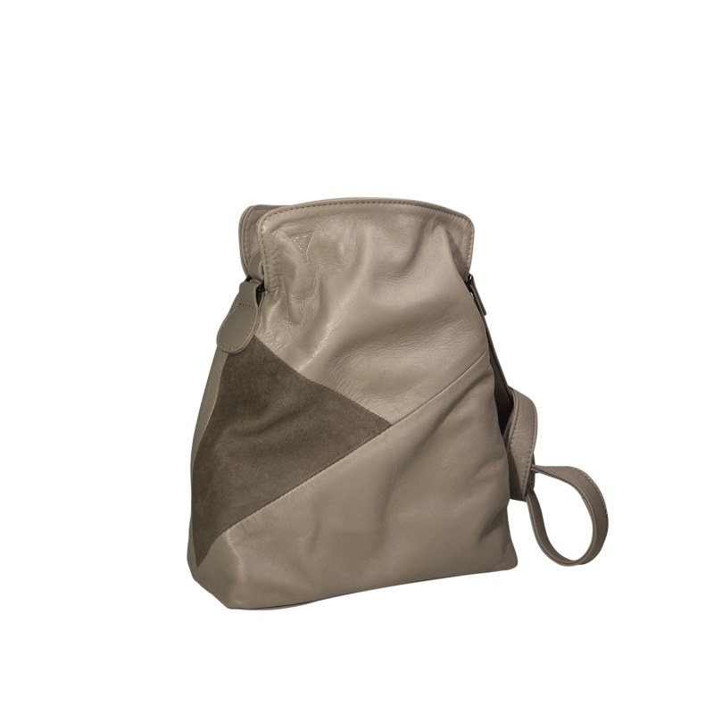 Thumbnail of Tilly Mini Hobo Leather And Suede In Porcini Taupe image