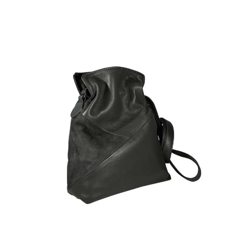 Thumbnail of Tilly Mini Hobo Leather & Suede In Storm Grey image