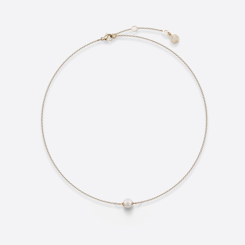 Single floating pearl necklace hot sale