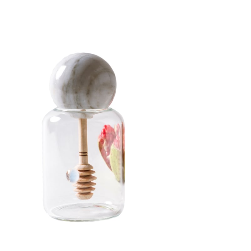 Thumbnail of Honey Pot Container - White Marble image