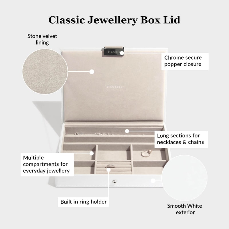 Thumbnail of White Classic Jewelry Box Set Of Four image