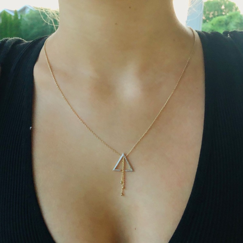 Thumbnail of Skyline Lariat Necklace In 14 Kt Yellow Gold Vermeil On Sterling Silver image