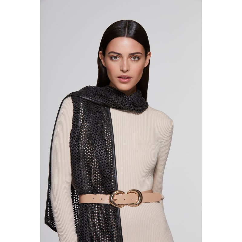 Knitted Nappa Leather Scarf | Fameed Khalique Ltd | Wolf & Badger