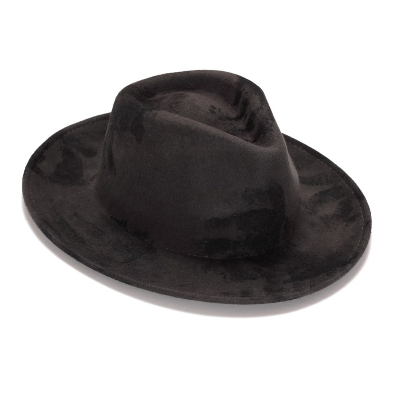 Dark grey fedora hat best sale