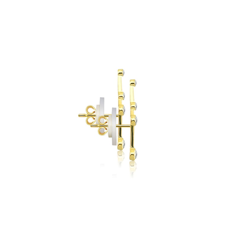 Thumbnail of Taurus Zodiac Constellation Earring 18K Yellow Gold & Diamond image