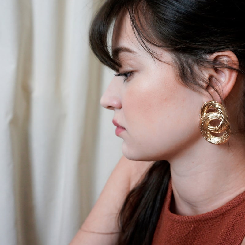 Thumbnail of The Shohre Earrings In Gold image