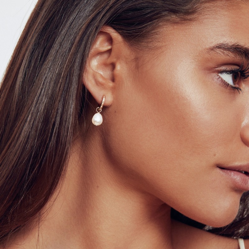 Drop down pearl earrings clearance
