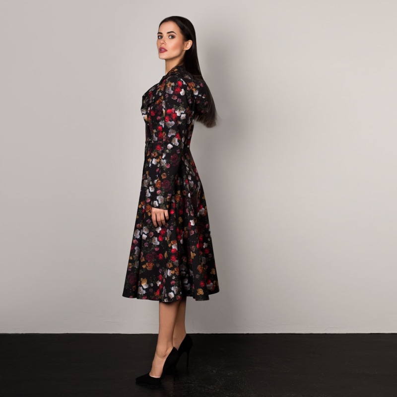 Thumbnail of Women's Long Double Breasted Peacoat - Rose Garden image