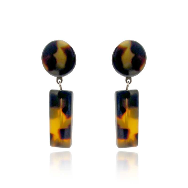 Tortoise clip on earrings hot sale