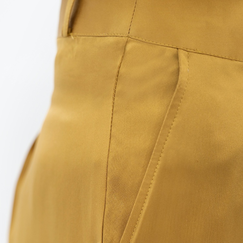 Thumbnail of Manila Silk Tailored Shorts In Yellow Mimosa image