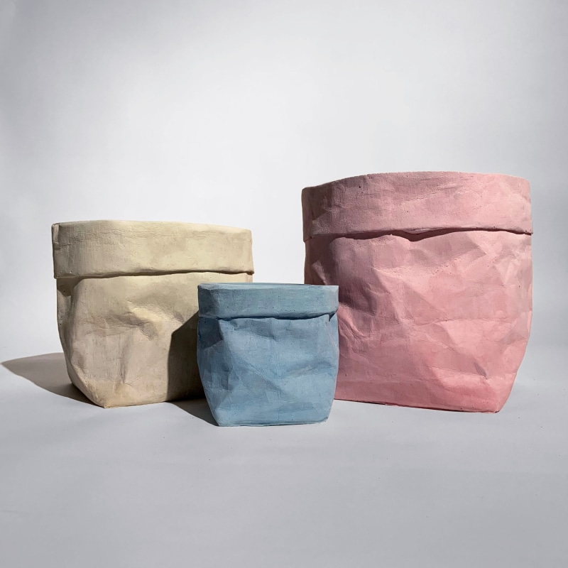 Thumbnail of Colour Concrete Paper Bag Large Pink image