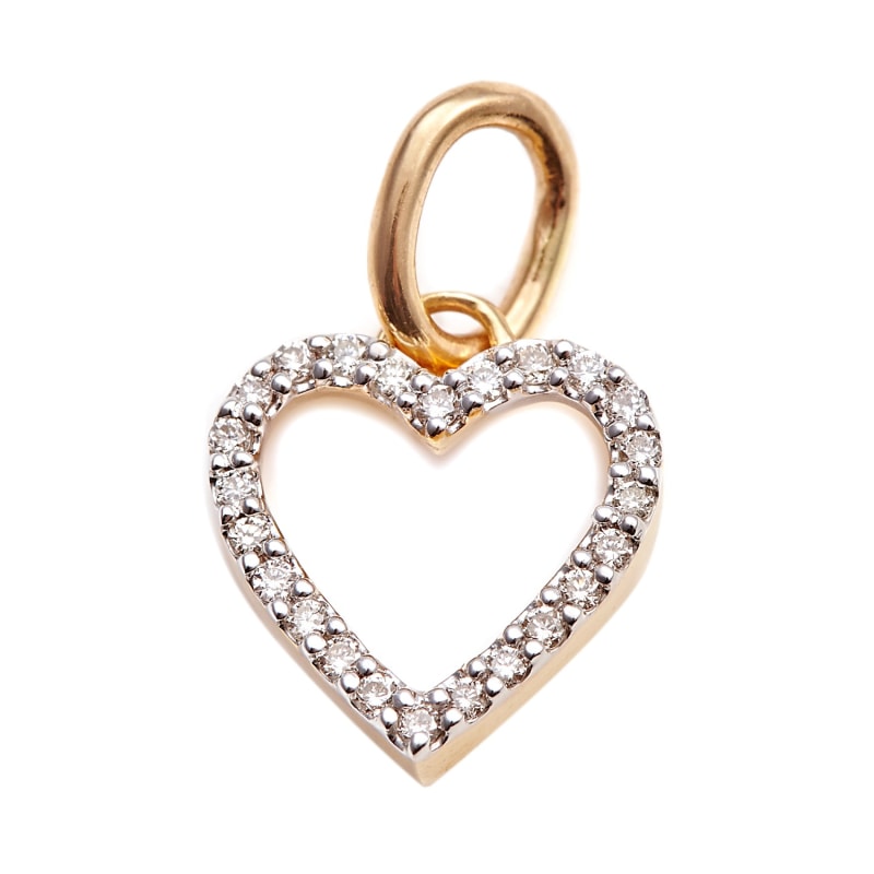 Thumbnail of Diamond Studded My Heart Pendant In Rose Gold image