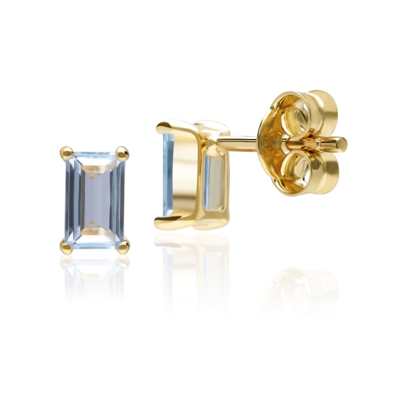 9ct gold blue topaz earrings discount
