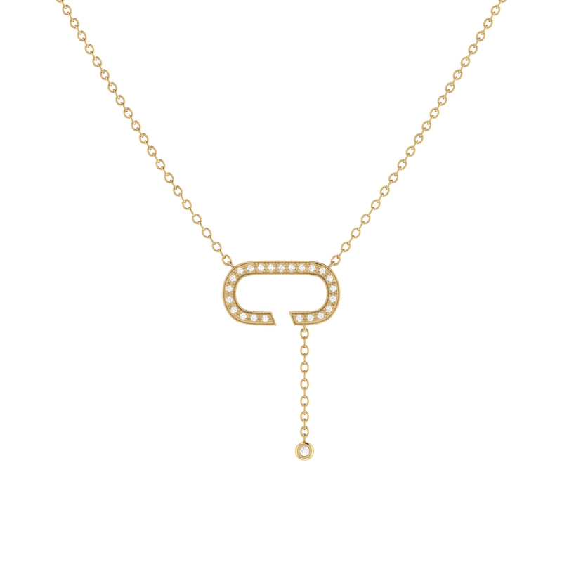 Thumbnail of Celia C Drop Lariat Necklace In 14 Kt Yellow Gold Vermeil On Sterling Silver image