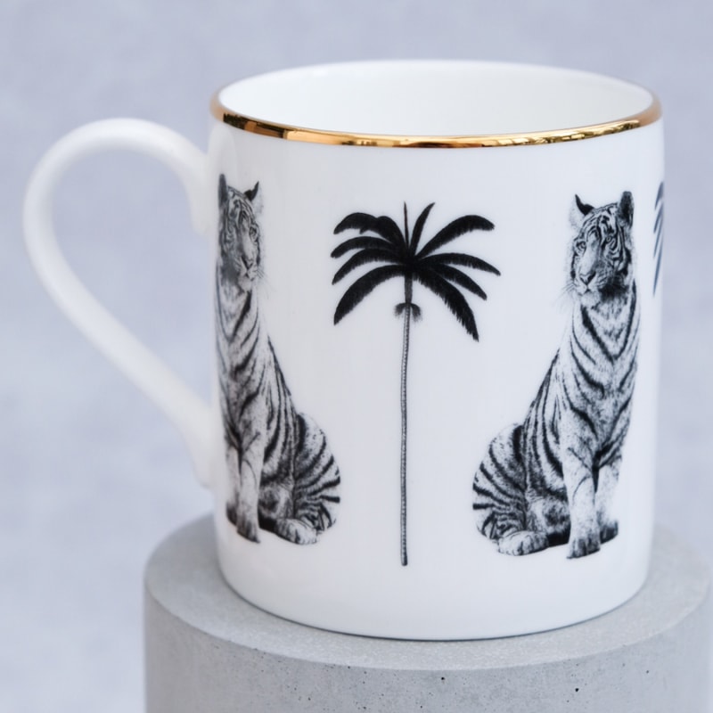 Thumbnail of Tiger Fine Bone China Mug image