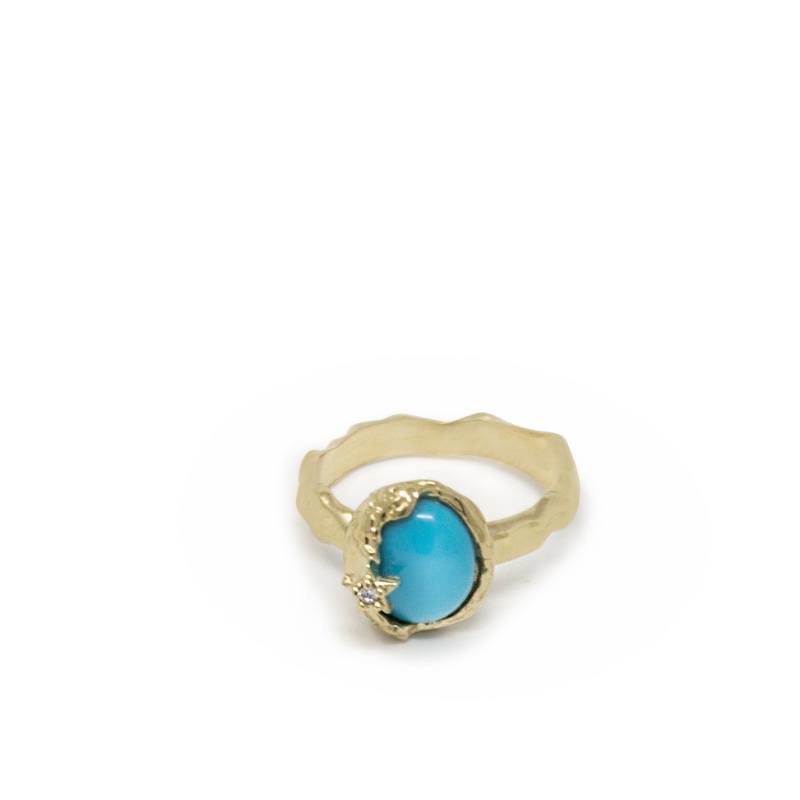 Thumbnail of Ad Astra Gold-Plated Turquoise Ring image