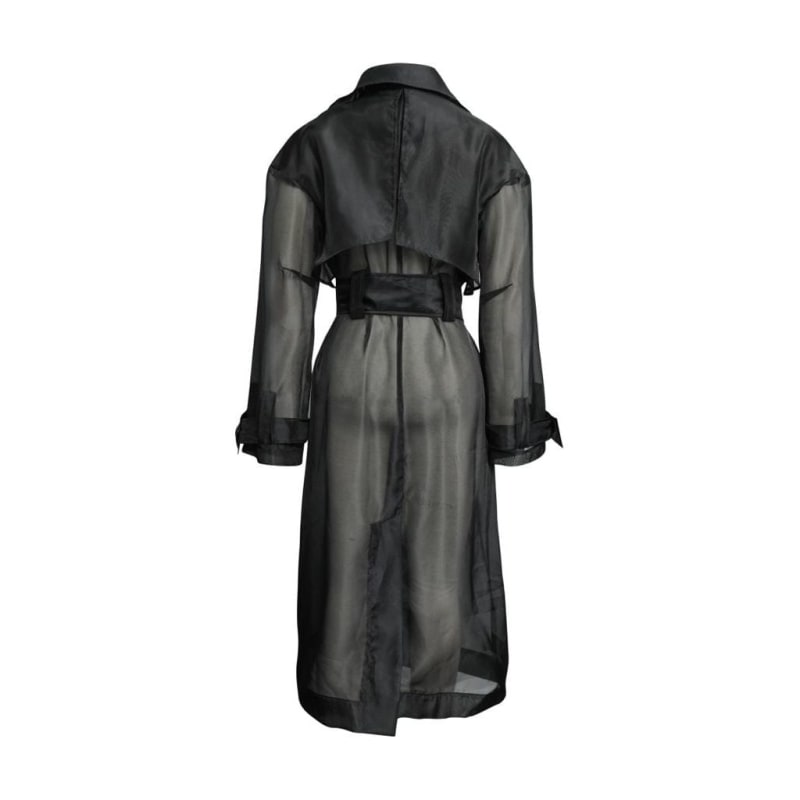 Organza trench coat black cheap