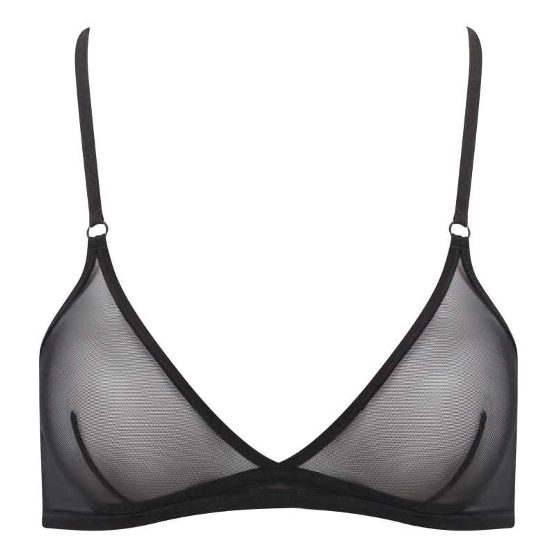 Black sheer mesh bralette outlet
