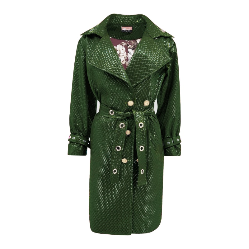 Thumbnail of Green Trinity Trench Coat image