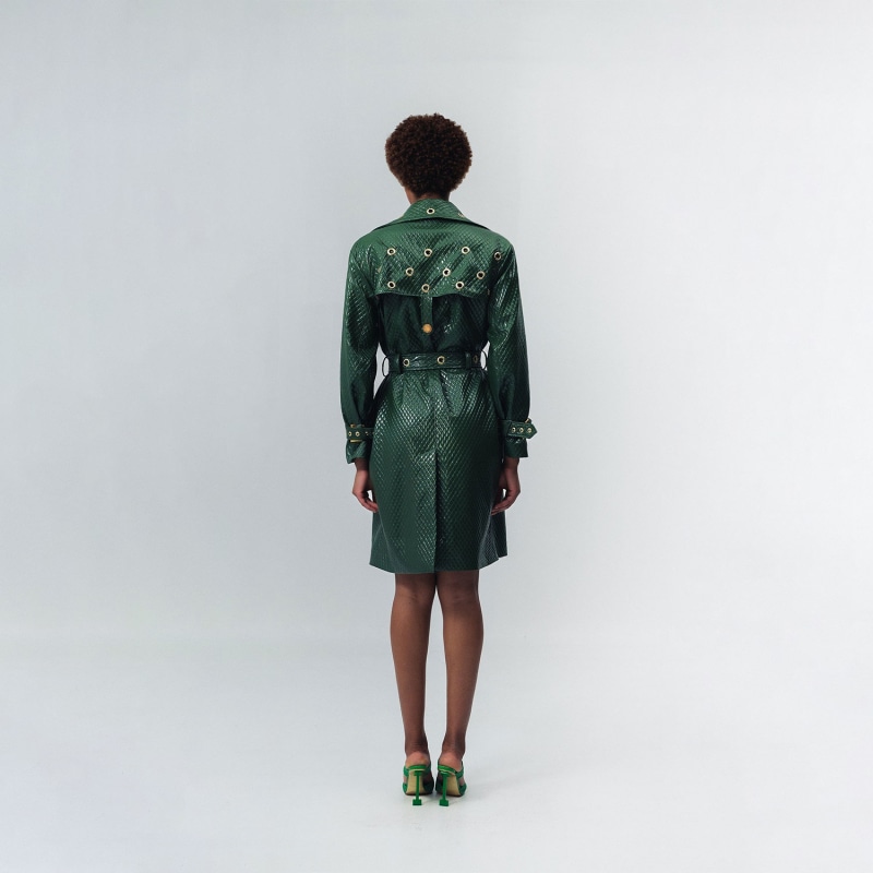 Thumbnail of Green Trinity Trench Coat image