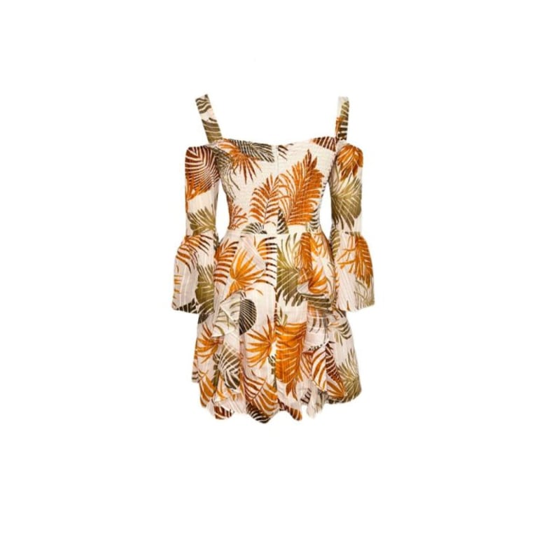 Thumbnail of Tropical-Palm Print Dress With Side Pockets image