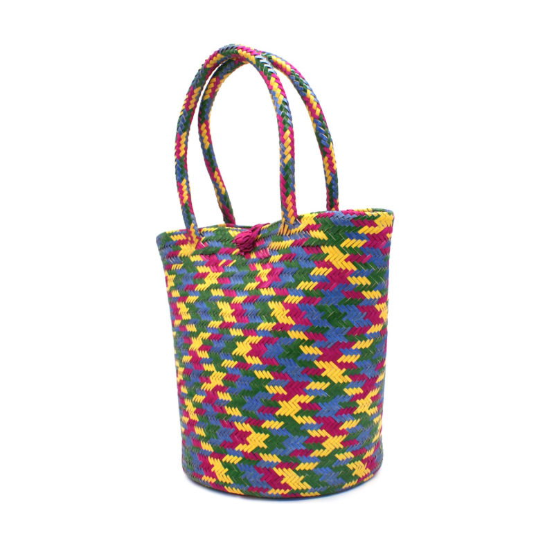 Thumbnail of Arcoiris Multicolor Mini Tote Straw Bag image