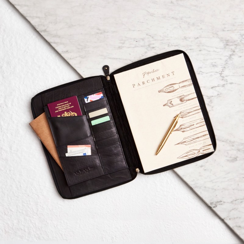 Classic Black Leather A4 Document Holder VIDA VIDA Wolf & Badger