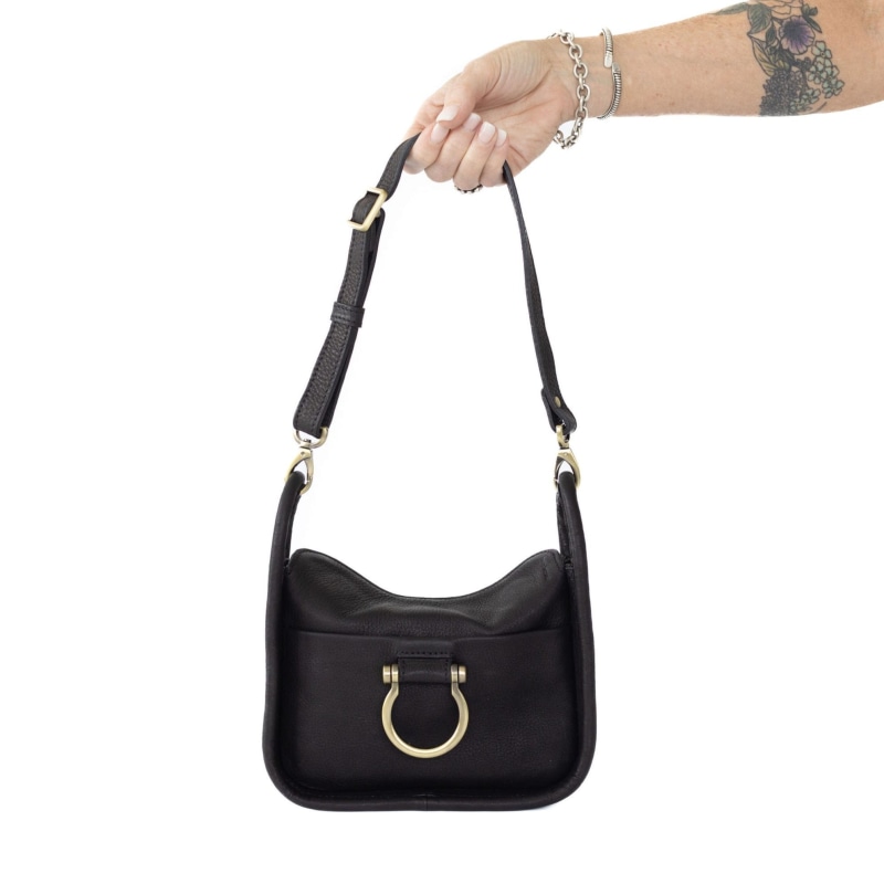 Frida Mini Shoulder Bag Black Sapahn Wolf Badger
