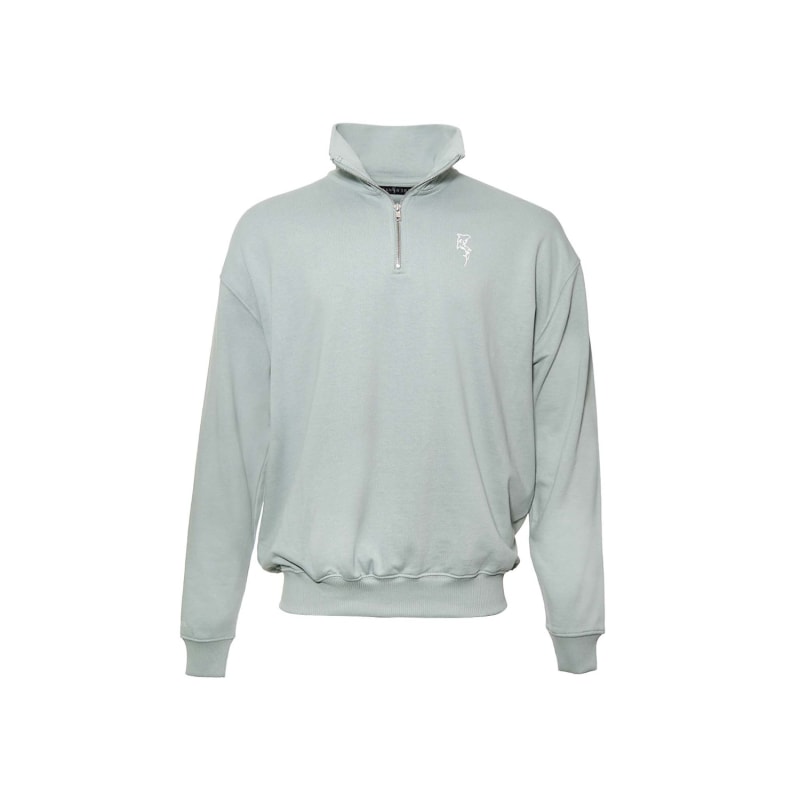 Oversized Quarter Zip Sweatshirt Aloe | Ocean Rebel | Wolf u0026 Badger