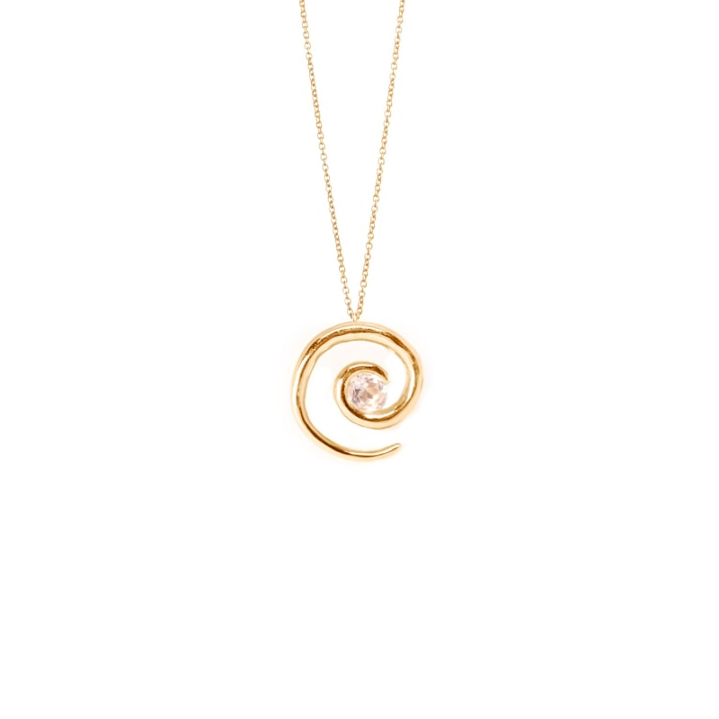 Thumbnail of Rose Gold Morganite Spiral Pendant image