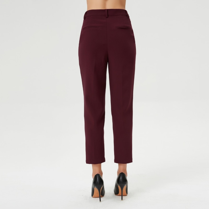 Thumbnail of Tapered Capri Pants -Burgundy image