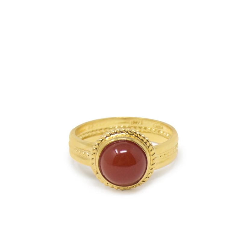 Thumbnail of Fascetta Gold-Plated Mini Carnelian Ring image