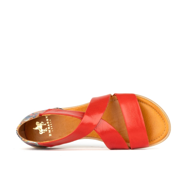 Thumbnail of Tucan - Red Signature Print - Womens Designer Sandals image