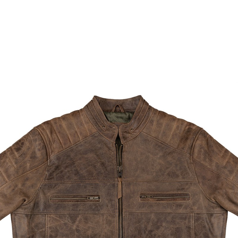 Thumbnail of Death Valley Racer Leather Jacket- Brown image