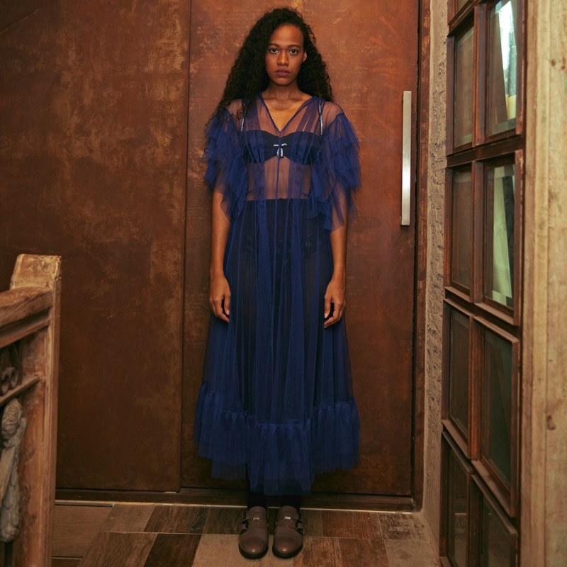 Thumbnail of Tulle Dress Electric Blue image