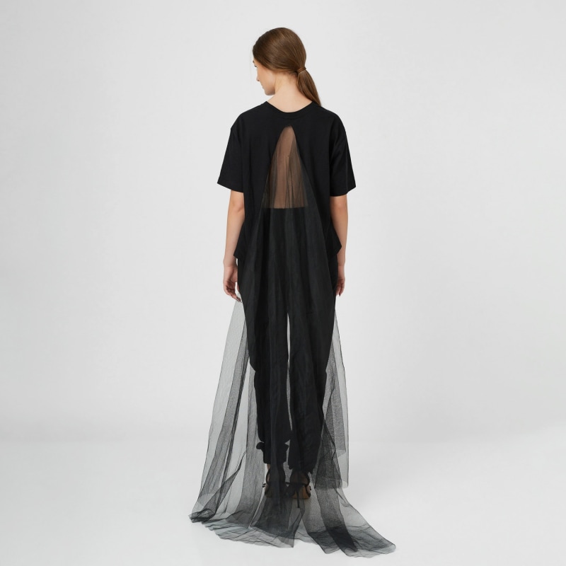 Tee shirt tulle top