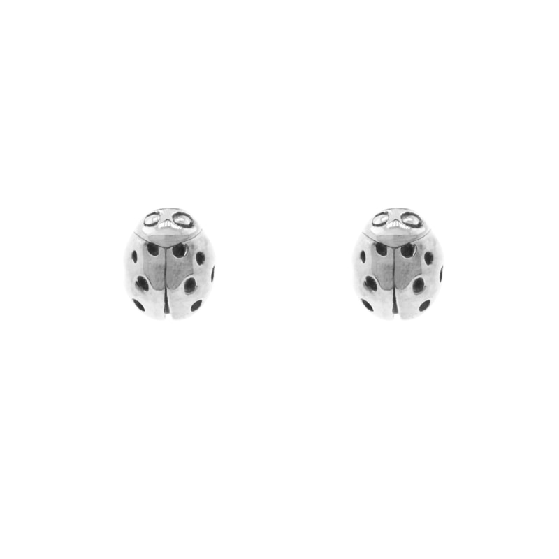 Thumbnail of Ladybird Earrings - Silver - Wings Closed image