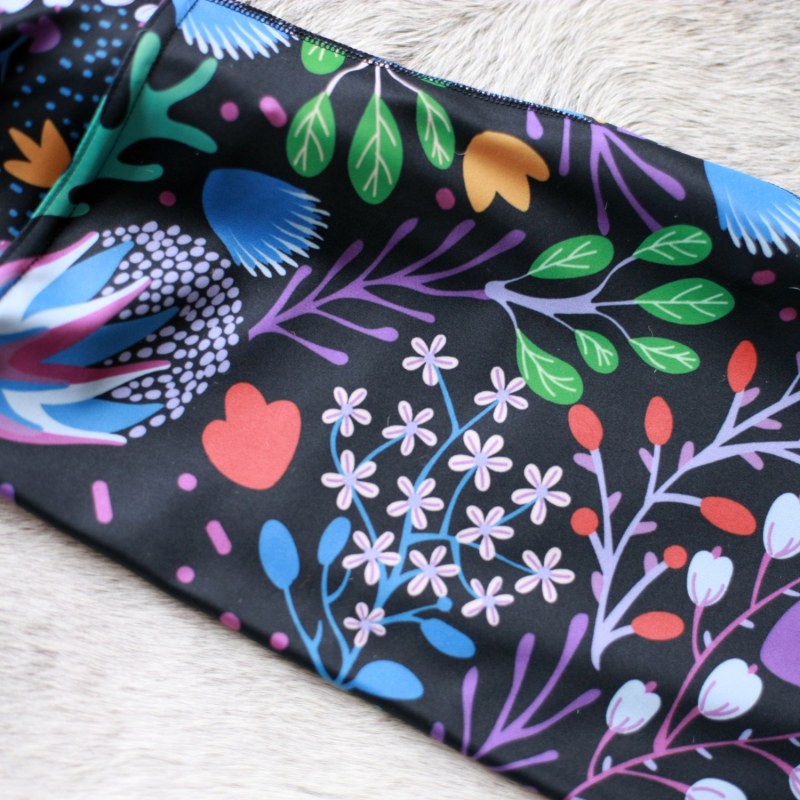 Thumbnail of High Waist Yoga Leggings In Night Dreaming Of Garden image